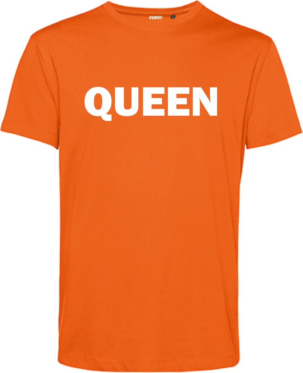 T-shirt Queen | Koningsdag kleding | oranje shirt | Oranje | maat L